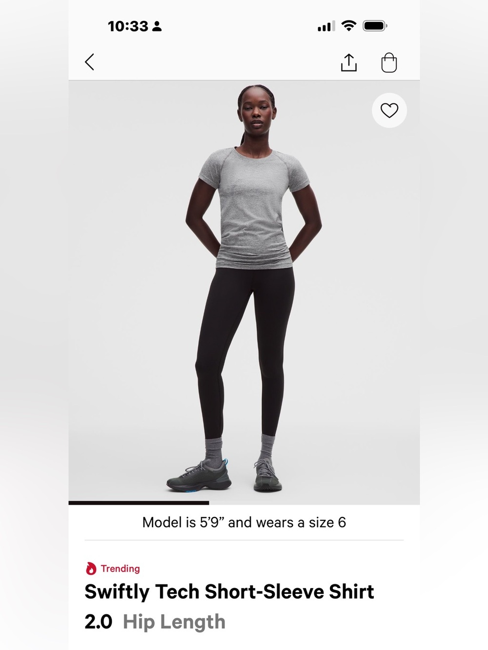 Lululemon swiftly tech short sleeve waist length